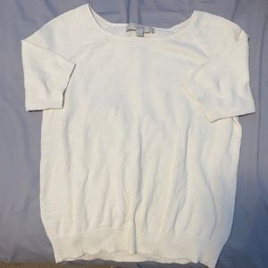 LOFT short cream top (size SP)